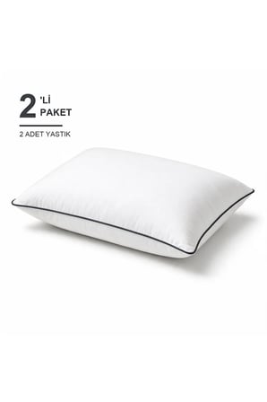 Biyeli Yastık 2'li Paket 50x70 cm 700 gr Boncuk Silikon Dolgulu