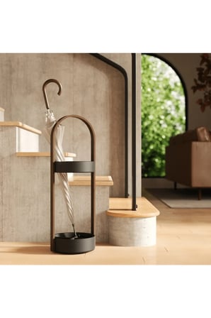 Bellwood Şemsiye Standı Siyah-Ceviz 68 cm