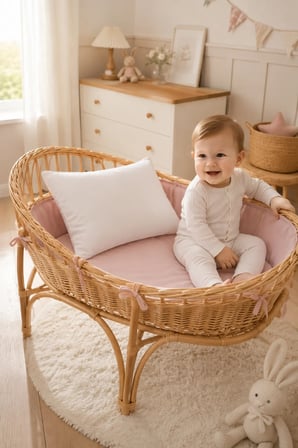 2'li Set Pamuklu Bebek Yastığı Dolgulu Bebek Çocuk Yastığı 35x45 cm