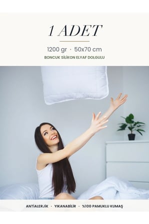 Silikon Elyaf Dolgulu Yastık 50x70 cm Antialerjik Yıkanabilir