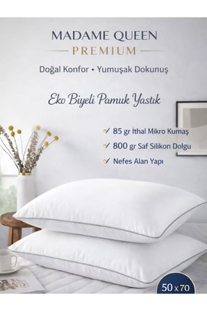 5 Adet 50x70 Biyeli Pamuk Yastık – 800 gr