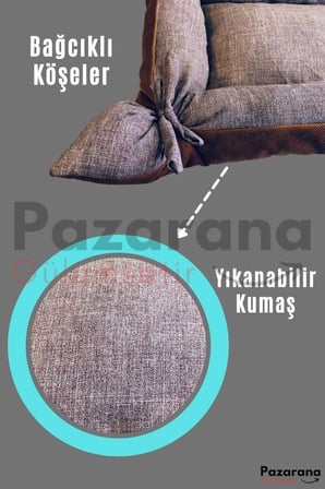 Çift Taraflı 100x70 cm Büyük Kedi ve Köpek Yatağı