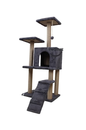 Renkli Kedi Tırmalama ve Oyun Evi, Rahat ve Eğlenceli Tasarım