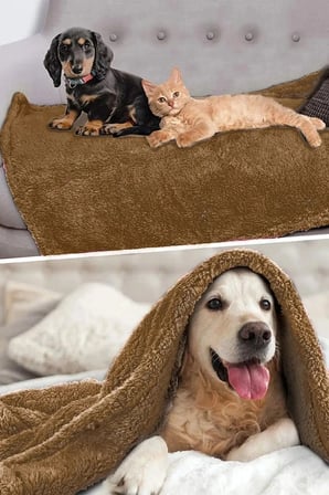 Yumuşak Peluş Kedi ve Köpek Yatağı 60x90 Kahve, Rahat ve Şık Tasarım