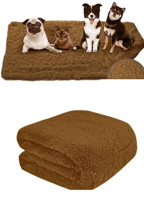 Yumuşak Peluş Kedi ve Köpek Yatağı 60x90 Kahve, Rahat ve Şık Tasarım