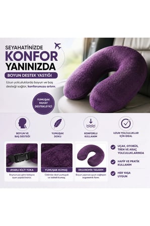 araç seyahat boyun yastığı elyaf dolu seyahat yastıgı