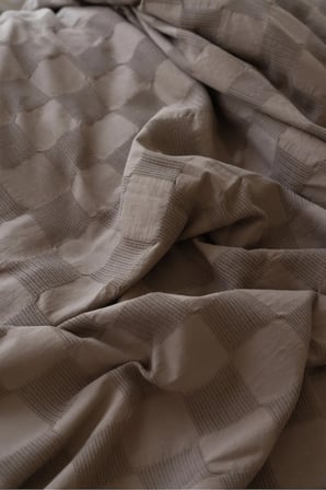 Bej Renkli Çift Kişilik Pike Yatak Örtüsü 220x240 cm Pamuk