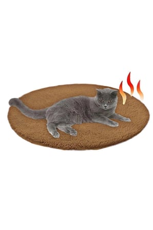 Kahverengi Peluş Kedi Yatağı, Rahat ve Sıcacık Uyku Alanı