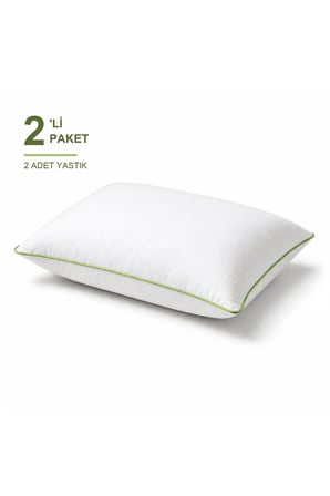 Biyeli Yastık 2'li Paket 50x70 cm 600 gr Boncuk Silikon Dolgulu