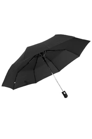 Katlanabilir Siyah Şemsiye 8 Telli Unisex
