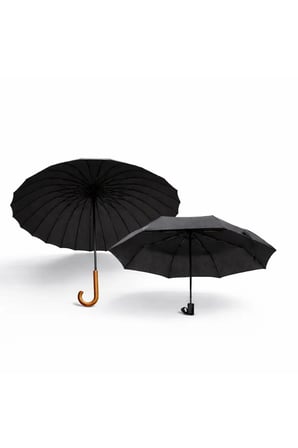 24 Telli Baston Şemsiye 100 cm + 8 Telli Otomatik Şemsiye 2’li Set