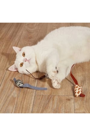 Yumuşak Peluş Fare Kedi Oyuncakları, 3'lü Set, Eğlenceli ve Güzel Tasarım
