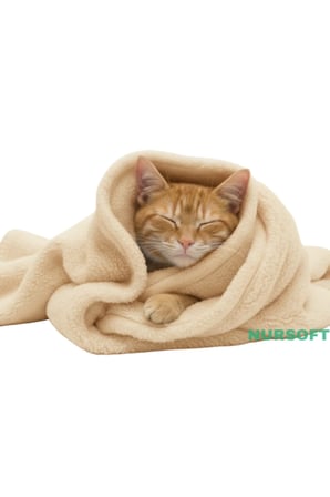 Yumuşak ve Sıcacık Peluş Kedi Battaniyesi 60x80 cm