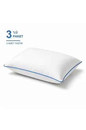 Comfort Touch Biyeli Yastık 3'li Paket 50x70 cm 900 gr Boncuk Silikon Elyaf