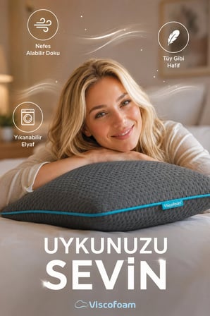2 Adet Comfort Elyaf Yastık 60x40 cm - Gri