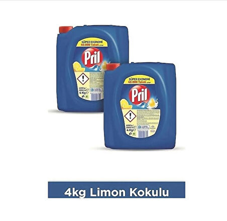 Pril Limon Kokulu Bulaşık Deterjanı 4 kg x 2 Adet