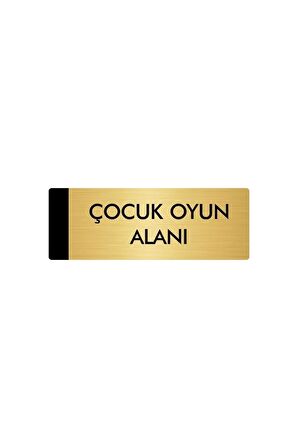 Metal Yönlendirme Levhası, Departman Kapı Isimliği Çocuk Oyun Alanı 10X20 Cm Altın Renk