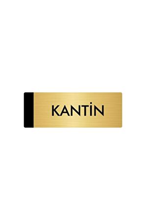 Metal Yönlendirme Levhası, Departman Kapı Isimliği Kantin 5x20 Cm Altın Renk