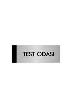 Metal Yönlendirme Levhası, Departman Kapı Isimliği Test Odası 5x20 Cm Gümüş Renk