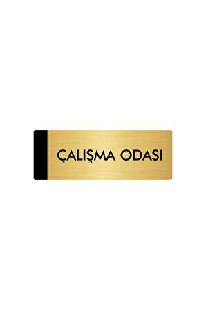 Metal Yönlendirme Levhası, Departman Kapı Isimliği Çalışma Odası 5x20 Cm Altın Renk