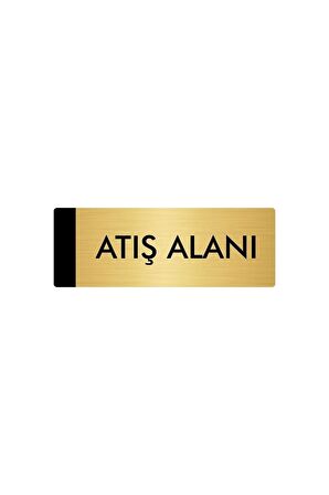 Metal Yönlendirme Levhası, Departman Kapı Isimliği Atış Alanı 7X20 Cm Altın Renk