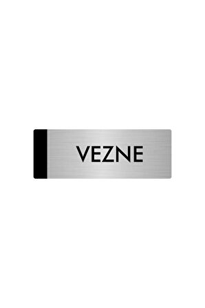 Metal Yönlendirme Levhası, Departman Kapı Isimliği Vezne 5x20 Cm Gümüş Renk