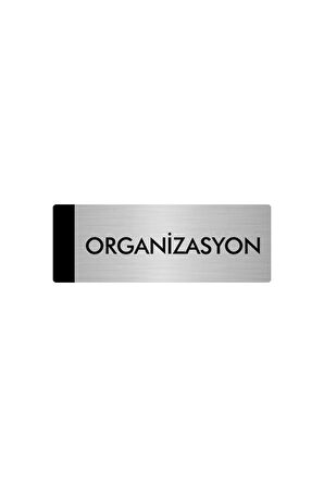 Metal Yönlendirme Levhası, Departman Kapı Isimliği Organizasyon 5x20 Cm Gümüş Renk