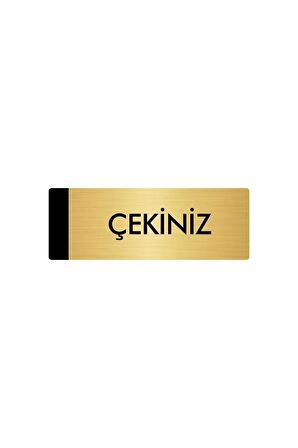 Metal Yönlendirme Levhası, Departman Kapı Isimliği Çekiniz 7X20 Cm Altın Renk