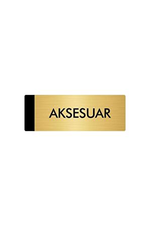 Metal Yönlendirme Levhası, Departman Kapı Isimliği Aksesuar 7X20 Cm Altın Renk