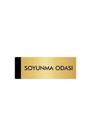 Metal Yönlendirme Levhası, Departman Kapı Isimliği Soyunma Odası 10X20 Cm Altın Renk
