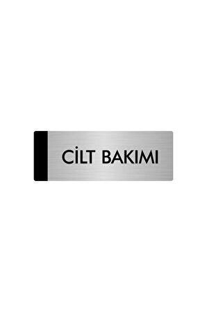 Metal Yönlendirme Levhası, Departman Kapı Isimliği Cilt Bakımı 7X20 Cm Gümüş Renk