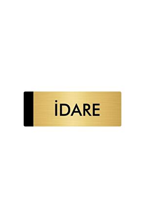 Metal Yönlendirme Levhası, Departman Kapı Isimliği İdare 7X20 Cm Altın Renk