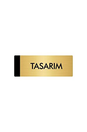 Metal Yönlendirme Levhası, Departman Kapı Isimliği Tasarım 7X20 Cm Altın Renk