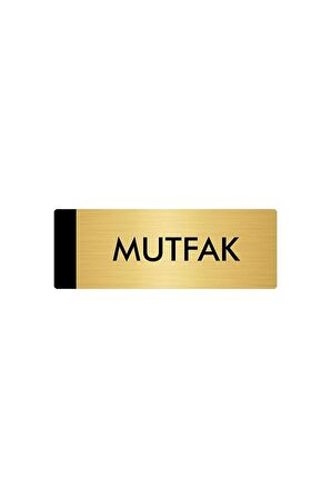 Metal Yönlendirme Levhası, Departman Kapı Isimliği Mutfak 5x20 Cm Altın Renk