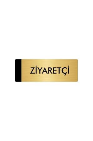 Metal Yönlendirme Levhası, Departman Kapı Isimliği Ziyaretçi 5x20 Cm Altın Renk