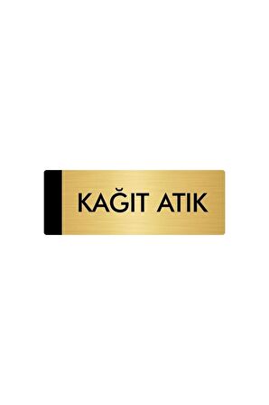 Metal Yönlendirme Levhası, Departman Kapı Isimliği Kağıt Atık 7X20 Cm Altın Renk