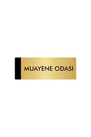 Metal Yönlendirme Levhası, Departman Kapı Isimliği Muayene Odası 5x20 Cm Gümüş Renk