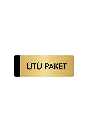 Metal Yönlendirme Levhası, Departman Kapı Isimliği Ütü Paket 5x20 Cm Altın Renk