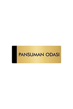 Metal Yönlendirme Levhası, Departman Kapı Isimliği Pansuman Odası 5x20 Cm Altın Renk
