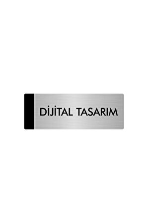 Metal Yönlendirme Levhası, Departman Kapı Isimliği Dijital Tasarım 5x20 Cm Gümüş Renk
