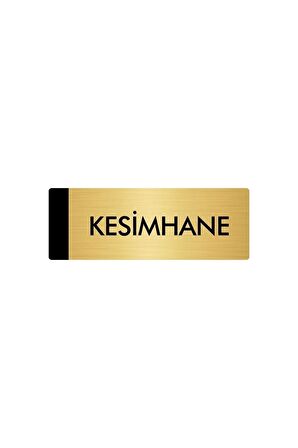 Metal Yönlendirme Levhası, Departman Kapı Isimliği Kesimhane 5x20 Cm Altın Renk