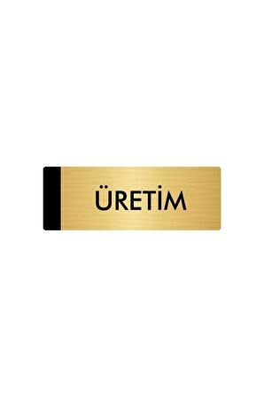 Metal Yönlendirme Levhası, Departman Kapı Isimliği Üretim 7X20 Cm Altın Renk