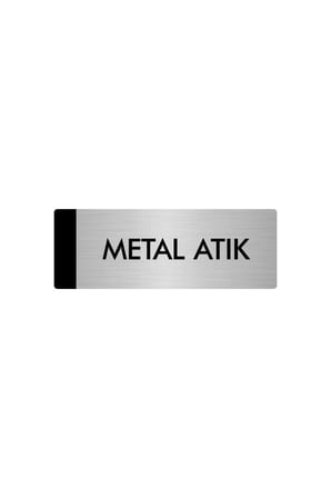 Metal Yönlendirme Levhası, Departman Kapı Isimliği Metal Atık 7X20 Cm Gümüş Renk