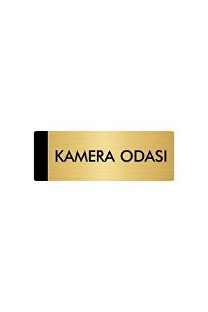 Metal Yönlendirme Levhası, Departman Kapı Isimliği Kamera Odası 7X20 Cm Altın Renk