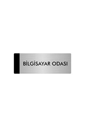 Metal Yönlendirme Levhası, Departman Kapı Isimliği Bilgisayar Odası 5x20 Cm Gümüş Renk