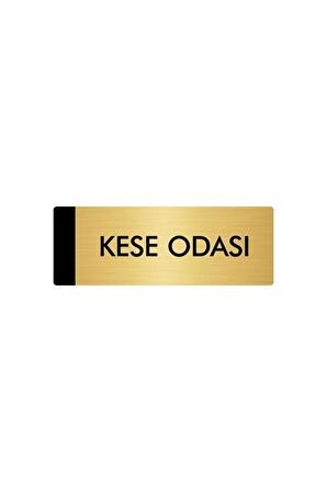 Metal Yönlendirme Levhası, Departman Kapı Isimliği Kese Odası 5x20 Cm Altın Renk