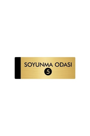 Metal Yönlendirme Levhası, Departman Kapı Isimliği Soyunma Odası(5) 7X20 Cm Altın Renk