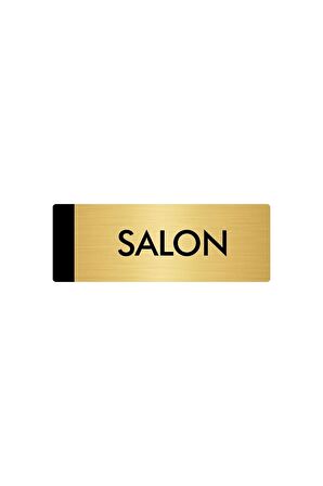 Metal Yönlendirme Levhası, Departman Kapı Isimliği Salon 5x20 Cm Altın Renk