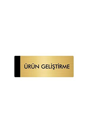 Metal Yönlendirme Levhası, Departman Kapı Isimliği Ürün Geliştirme 5x20 Cm Altın Renk