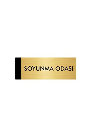 Metal Yönlendirme Levhası, Departman Kapı Isimliği Soyunma Odası 5x20 Cm Altın Renk